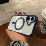 Luxury For Magsafe Transparent Case For iPhone 17 16 15 14 13 12 11 Pro Max Mini 17 Air Magnetic Wireless Charge Bumper Cover