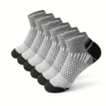 12Pairs High Qualit Athletic Socks Men's Ankle Socks Running Cyclling Waist Honeycomb Design And Firm Sports Leisure Socks Gifts - Image 4