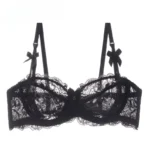 MOYISU Summer Lingerie Set Sheer French Lace Minimiser Bra Briefs Ultra Thin Sexy Women's Underwear Big Bust Sexy Tushy & Panty - Image 9