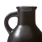8" Black Ceramic Jug Vase - Image 2