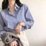 Woman Spring Autumn Blouses Shirt Lady Long Lantern Sleeve