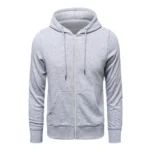 High quality Fashion Zip Hoodies Men Retro Harajuku Solid color Jacket High Street Zip Up Hoodie Casual Loose Sweatshirt Clothes - Image 4