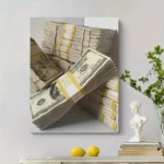 1,000pcs Jigsaw Puzzle – Realistic US Dollar Bills Stack with Golden Serial Numbers, Complex Money Puzzle for Adults – Challen