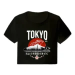 Casual Crop Tops 2000s Y2k Print Women Tee Shirt Harajuku