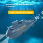 Mini Remote Control Submarine Toy, Light Up Nuclear Submarine Model, Electric RC Boat Educational Toy for Kids