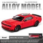 1:24 Dodge Challenger SRT Hellcat Redeye Muscle Alloy Diecast Car Model Computer Desktop DIY High Simulation Collection Ornament