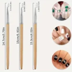 Nail art color drawing brush, nail glue extension brush eyeliner brush set, French stripe nail eyeliner brush, nail brush - Image 4