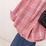 Long Sleeve Pink Plaid Shirt Women’s Autumn Summer Lazy Slimming Casual Versatile Outerwear Top
