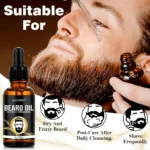 Valentine's Day Men's Beard Care Styling Product Long-lasting Moisturizing Beard Oil Softening Slick Butter Accessories Gift Set - Image 2