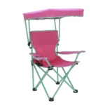 Kids Canopy Camp Chair Safety Lock Portable Outdoor Chair with Canopy Adjustable Sunshade Cup Holder Kids 125lb Capacity - Image 2