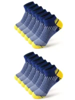 12Pairs High Qualit Athletic Socks Men's Ankle Socks Running Cyclling Waist Honeycomb Design And Firm Sports Leisure Socks Gifts - Image 11