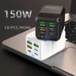 150W 6 Ports Pd QC 4.0 Usb C Fast Charger Wall Adapter - Image 2