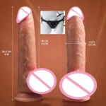 2 in1 Super Realistic Dildo Penis Sliding Foreskin+Ejaculating - Image 10