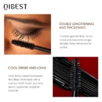 QIBEST 4D Black Mascara Waterproof Lengthening Curling Eye Lashes Rimel Mascara Silk Fiber Women Mascara Extra Volume 5g Makeup