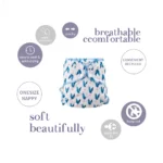 HappyFlute New Print  AI2 Snap Insert Bamboo Cotton&Velour OS Baby Napp One Piece Pack Baby Waterproof Night Diaper - Image 4