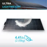 125W 18V Flexible Solar Panel Monocrystalline Solar Panel High Efficiency PV Modules for Home,Camping,RV,Boat,Battery Charging