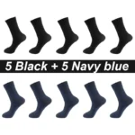 10Pairs/Lot Men Combed Cotton Socks Black Casual Business Breathable High Quality Man Sock New For Male Plus Size EU38-48 - Image 22