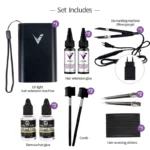 ​​Professional UV Light Hair Extension Kit with Glue Fast Grafting Traceless & Long Lasting Complete Salon Styling Tools Set
