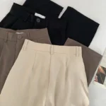 Women Suit Pants High Waist Summer Straight - Image 6