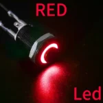 1NO High head Waterproof Metal Push Button Switch LED Light Self-locking/reset 3/6/12/24/220V 8/10/12/16mm Oxidized black