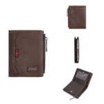 Baellerry RFID Blocking Simple Men's Wallet with Zipper Card Holder Male Photo ID Pocket Coin Purse - Luxury Design - Image 9