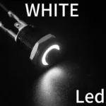 1NO High head Waterproof Metal Push Button Switch LED Light Self-locking/reset 3/6/12/24/220V 8/10/12/16mm Oxidized black