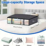 4 Pack Under Bed Storage Containers Blanket Storage Bag Shoe Storage and Organization Space-Saving Bedding Organizer for Bedroom - Image 3