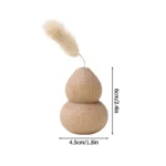 Retro Wooden Flower Vase Desktop Aesthetic Flower Bottle Decorative Plant Pot Arrangement Vase Home Decor Ornaments - Image 21