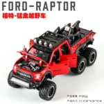 1:24 Scale Simulation Ford Raptor F150 Off-road Alloy Diecast Classic Car Model Supercar Sound Light boys toy Gift - Image 8