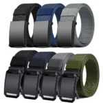 All Metal Buckle Belt Tactical Belt Quick Release Outdoor Military Belt for Man Soft Real Nylon Sports Training Pants Black Belt - Image 2