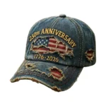 New USA 250th Anniversary Commemorative Baseball Cap, Unisex Vintage Washed Cotton Snapback with Sun Protection Adjustable Strap - Image 3