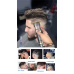 Electric Barber T9 Upgraded LCD Rechargeable Retro Oil Head Carving Electric Push Shear Pubic Hair Clipper Machine for Women - Image 5