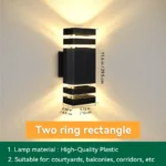 Modern Outdoor Decor Wall Light E27 Bulbs Waterproof Square Wall Lamp LED Home External Street Decoration Lighting Facade Lamps - Image 8