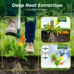 Stand Up Weeder Tool with Long Handle and 3 Claws for Easy Garden Weed Removal, No Bending Required - Image 3