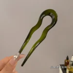 U-Shaped Hair Fork Fashion Tortoiseshell Acetate Hairpin Women Geometric Headwear Hair Sticks Girls New Hair Clips Accessories - Image 8