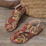 2025 Women Flat Sandals Comfortable Flats Sandals Printed Bohemia Roman Style - Image 3