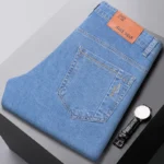 Men's Fit Straight Lightweight Cotton Stretch Denim Pants
