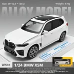1:24 BMW X5M Alloy Car Model Officially Licensed Diecast Vehicle for Boys Collection Ornament & Gift Light & Sound