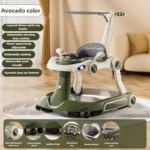 2025 New Multifunctional Baby Walker Anti-O-leg Adjustable Height Walker 4-in-1 Foldable + Luminous Baby Stroller - Image 8