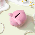 Pink Ceramic Piggy Bank For Girls Cute Saving Pot Money Coin Bank Decorative Savings Rubber Stopper Nursery - Image 6