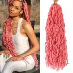 8Pcs Heat Resistant Dreadlock Crochet Hair Faux Locs 24 Inch Synthetic Extensions Black Soft locs for Halloween and Christmas