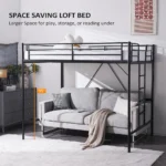 Full Size Metal Bed Frame for Adults, Kids, and Teens - No Box Spring Needed, Heavy Duty Slat Support, Black - Image 3