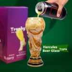 Trophy Beer Glass Cup World Cup 2026 Soccer Themed Premium Style for Man Cave Decor Home Bar Drinking & Football Fan Unique Gift
