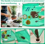 Repotting Planting Mat 50cm-100cm Gardening Potting Pad Foldable Garden Plant Flower Pot Transplanting Waterproof Mats - Image 6