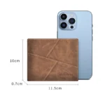 BANYANU 2024 New Men’s Wallet Men’s Genuine Leather RFID Anti-Theft Brush Retro Top Layer Cowhide Short Wallet Foreign Trade Bag