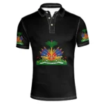 Haiti Custom College Name Team Logo Lapel T Shirt Hti - Image 5