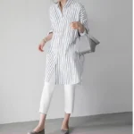Long Sleeve Women’s Shirt Lazy Design Sense Fashionable Midi New Style Button up Casual Office Wear