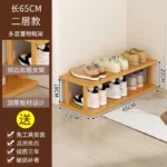 Vertical Shoe Rack – Tall Narrow Shoe Rack Organizer for Small Spaces, Bamboo Shelf for Entryway, Closet, Corner, Doorway