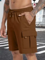 Summer Men's Sport Shorts Male Breathable Loose Multi-pockets Cargo Shorts Outdoor Jogging Fitness Casual Drawstring Mens Shorts - Image 5