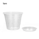 5Pcs Transparent Orchid Pot 4/5/6/7inch Planter Pot with Holes and Saucers Breathable Flower Plant Pot for Nursery